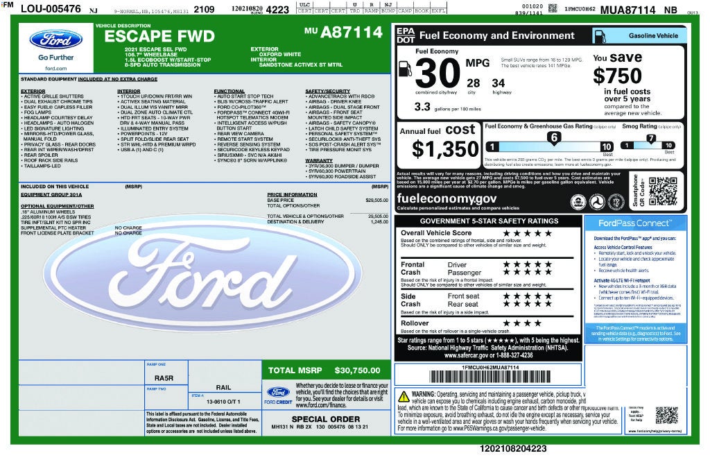 2021 Ford Escape SEL