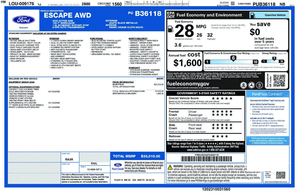 2023 Ford Escape Active