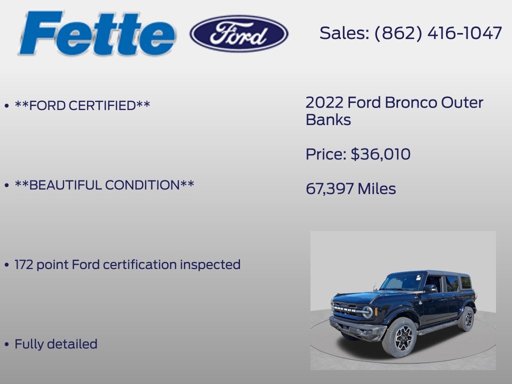2022 Ford Bronco Outer Banks
