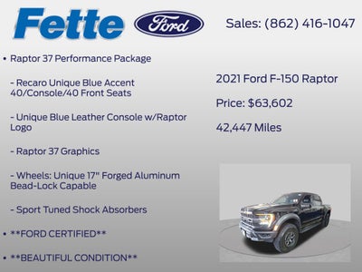 2021 Ford F-150 Raptor