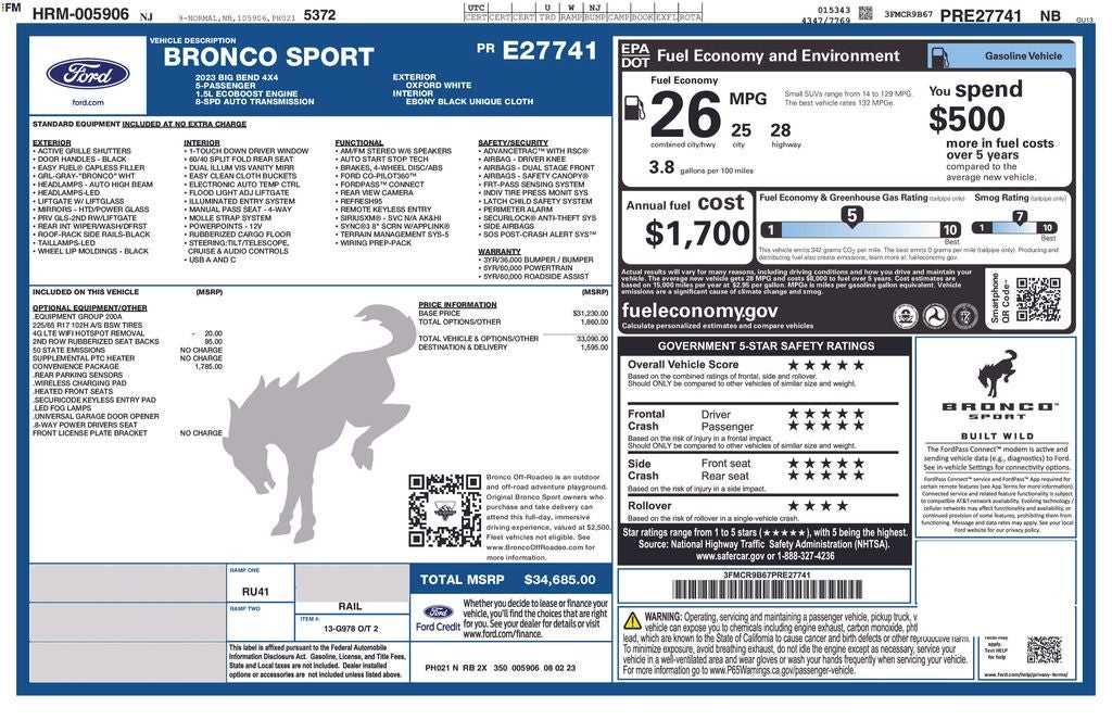 2023 Ford Bronco Sport Big Bend