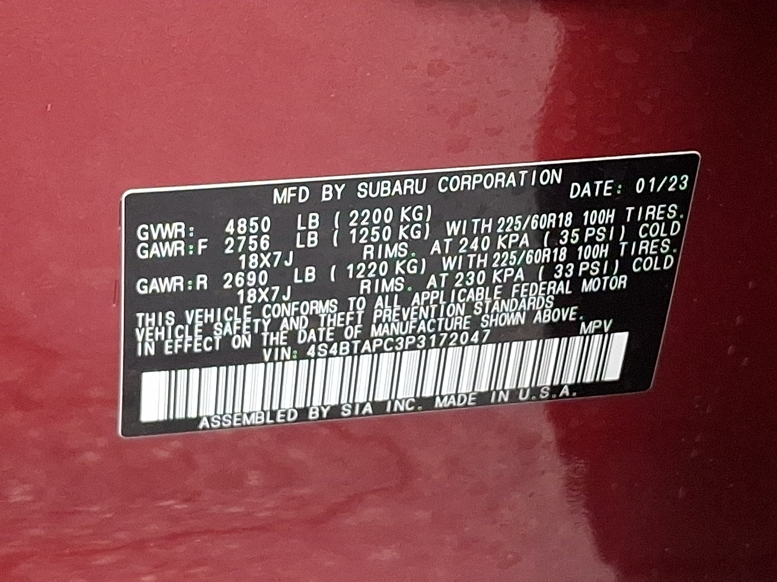 2023 Subaru Outback Touring