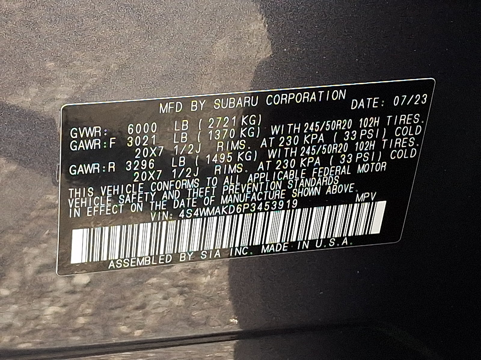 2023 Subaru Ascent Onyx Edition