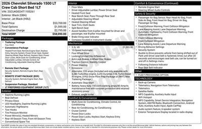 2026 Chevrolet Silverado 1500 LT LT1